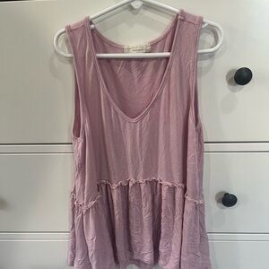 Altar'd State Lavender Ruffle Tank Top